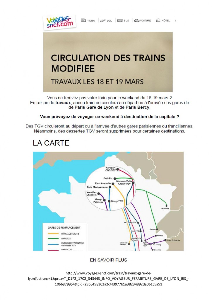 b70318 SNCF Fermeture gare de Paris Lyon